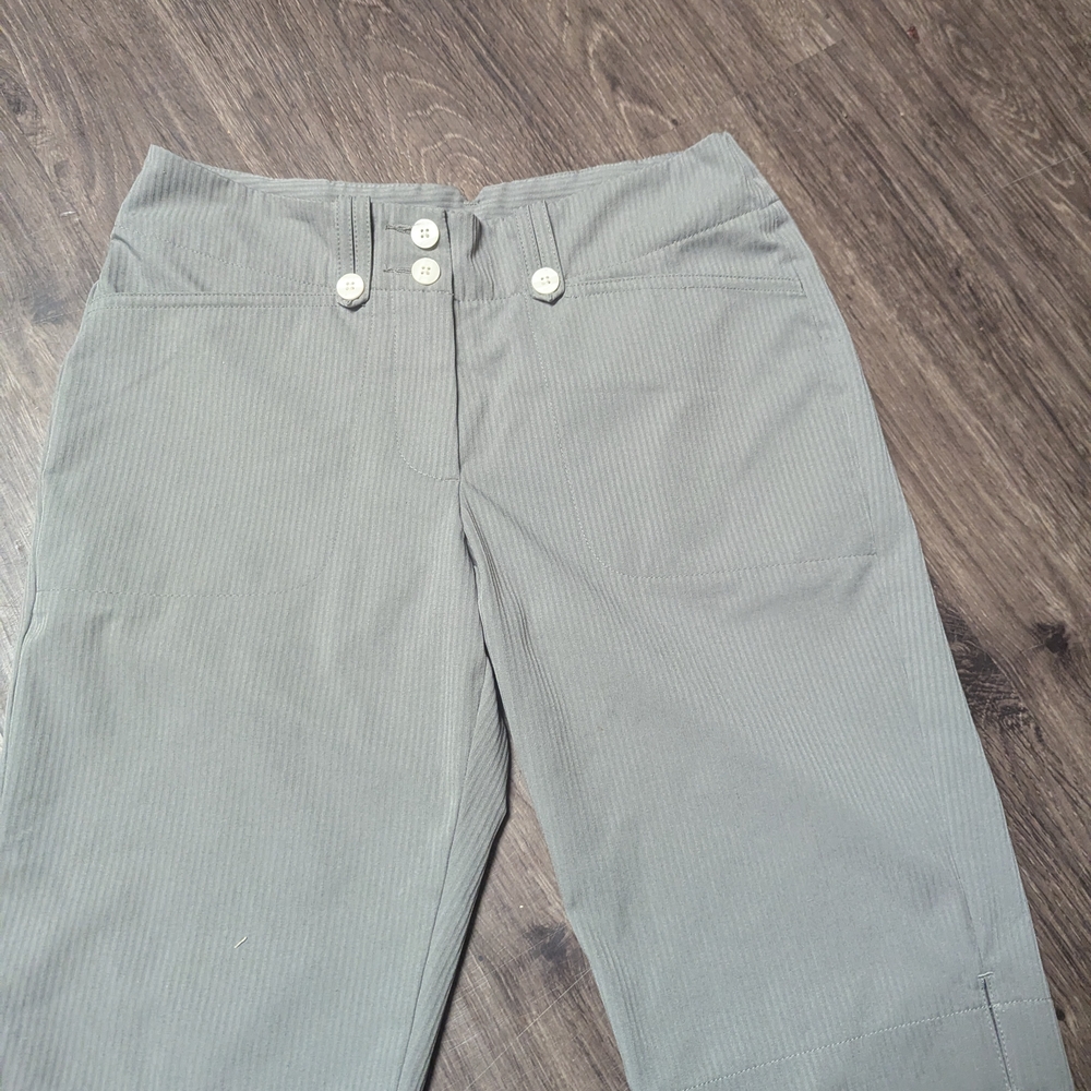 Nike Women's Light Gray Athletic Shorts with Button Waist